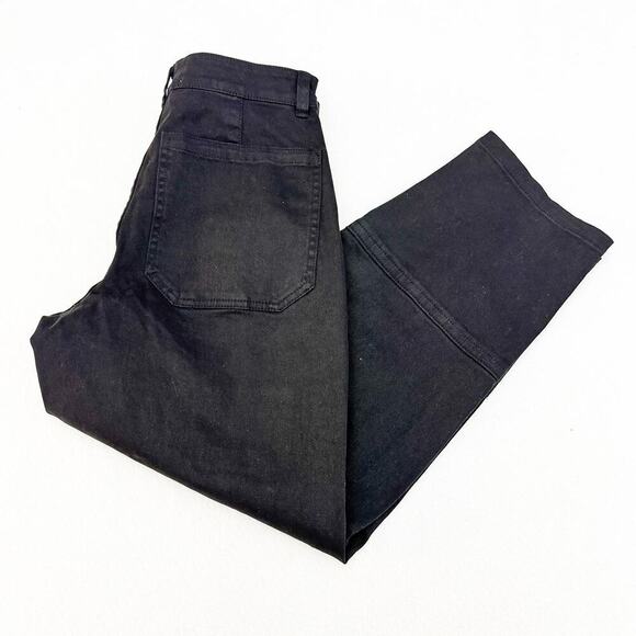 Everlane Wide Leg Black Denim Jeans Zip Fly Pants Size 2 - Picture 8 of 8